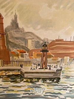 Original signed lithograph, Yves Brayer, numbered VI/XX, The Fort St Nicolas