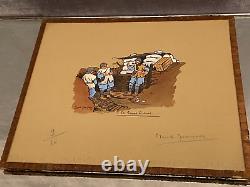 Original signed lithograph by Marcel Jeanjean, 1st World War WWI numbered 9/50.