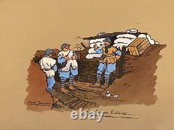 Original signed lithograph by Marcel Jeanjean, 1st World War WWI numbered 9/50.
