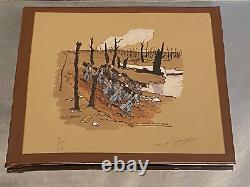Original signed lithograph by Marcel Jeanjean, 1st World War WWI, numbered 9/50.
