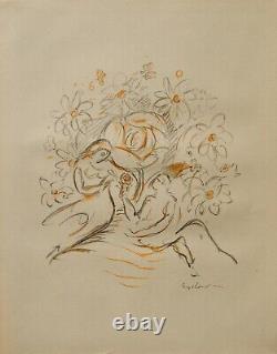Othon Friesz Adam And Eve Lithography Original Signed, 1949
