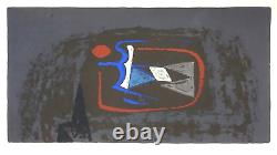 PIAUBERT abstraction: Large original signed lithograph