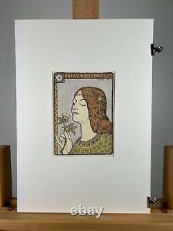 Paul Berthon, Pencil Lithograph, Art Nouveau, Symbolism, Woman