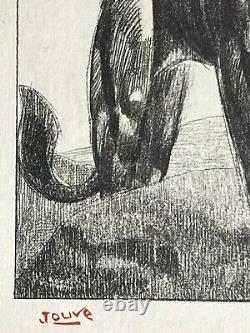 Paul JOUVE Animal Engraving Lithograph ART DECO Black Panther