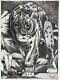 Paul Jouve Animal Engraving Lithograph Art Deco Panther Tiger