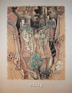 Payez Georges Original Lithography Signed Numbered Abstract Cubist Art