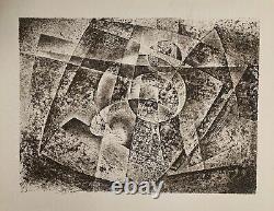 Pierre Clama Clamagirand original signed lithograph on abstract art vellum