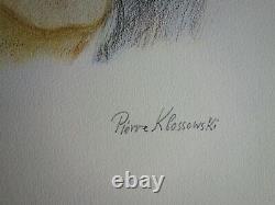 Pierre Klossowski - Head of Roberte ORIGINAL SIGNED LITHOGRAPH /99 copies 1996