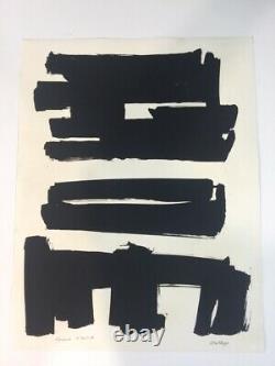 Pierre Soulages (1919) Lithography Proof Of Artist Signed Original 51x65 CM