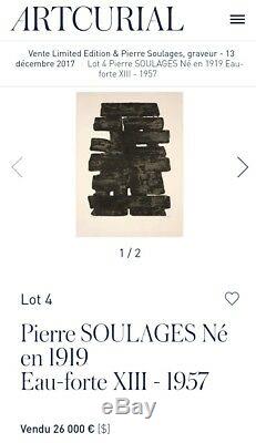 Pierre Soulages Serigraphie 18 -value $ 20000