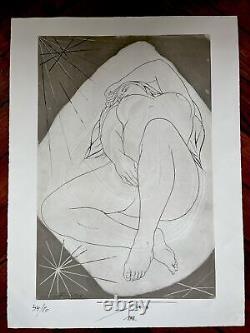 Pierre Yves Tremois Original Lithograph Nude Woman Eroticism Signed 20th Century