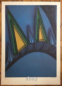 Poli Jacques original signed lithograph 1982 abstract art abstraction