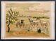 Rare Lithography Of Horses In Camargue Signed Yves Brayer Numbered Hc 4/20