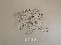 Raoul DUFY (1877-1953) Lithograph View of Rouen Normandy 1/3 ex 1938