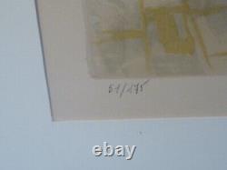 Rare Original Lithograph Signed by Yves Brayer VENICE FLOWER MARKET 51/175