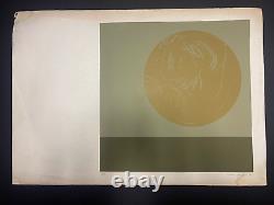 Rare large lithograph signed & numbered 1981 Takis abstract art