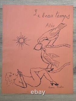 Rarisime Francis Picabia Lithography Le Beau Temps Alès Pierre-andré Benoit