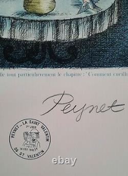Raymond Peynet (1908-1999) Lithograph number 282/600 Stamp Valentine's Day
