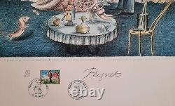 Raymond Peynet (1908-1999) Lithograph number 282/600 Stamp Valentine's Day