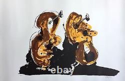 Rebeyrolle Paul Original Signed Lithograph Abstract Art Abstraction