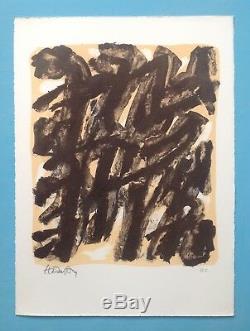 Robert Helman (1910-1990) Lithograph Signed In 1965 Pierre Soulages Hartung