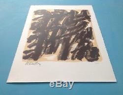 Robert Helman (1910-1990) Lithograph Signed In 1965 Pierre Soulages Hartung