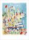 Robert Savary (1920-2000) Original Lithography Signed In Crayon, Port At Cannes