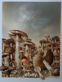 Roland Cat Mycological Hiking Lithography Original Signed & N°