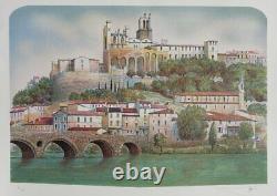 Rolf Rafflewski Castle On The Loire Original Lithography Signed #250ex