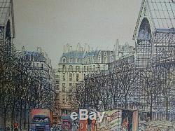 Rolf Rafflewski Paris Les Halles' Lithographie Original Signed In Pencil