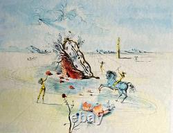 Salvador Dalì Lithograph with Original COA Signed, Numbered and Op in Pencil. Dali