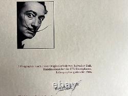 Salvador Dalì Lithograph with Original COA Signed, Numbered and Op in Pencil. Dali