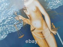 Salvador Dali Table Lithography Sign Divinite Of Justice Non-commercial 8