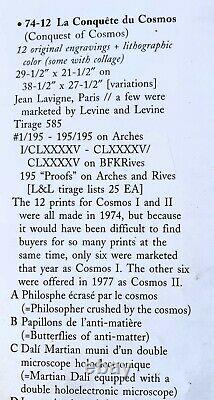 Salvadordalioriginalegravureconquetecosmos1974signed Lavignerarevintage