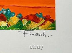Serge Fenech, Les Cabanons Original Lithography Signed And Numbered