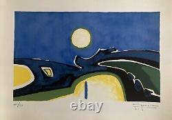 Signed Antonio lithograph 1971 abstract art Guansé Spain