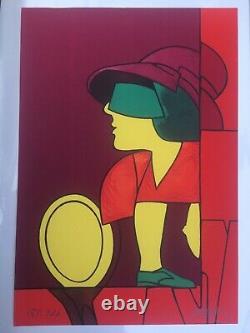 Signed Lithograph by Valerio Adami 1984 Tennis Theme 200 copies