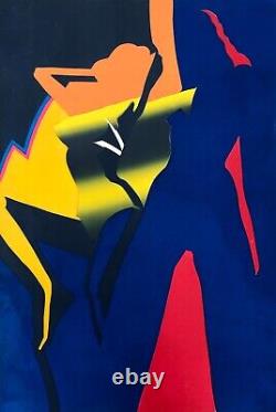 Signed Lithograph by Werner Ritter, Abstract Composition, Large Format, 20th Century