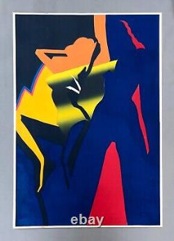 Signed Lithograph by Werner Ritter, Abstract Composition, Large Format, 20th Century