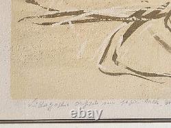 Signed Lithography Table Numbered Title. Original Put On Sale By The Artist