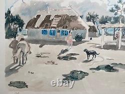 Signed and numbered original lithograph, Yves Brayer, framed, under glass