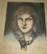 The Beautiful Freya, Wife Of The God Odin Lithograph By Jean Thezeloup 20th