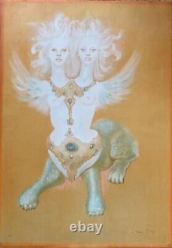 The Sphinx with Two Heads by Léonor Fini, Signed and Numbered Lithograph
