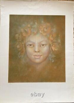 The beautiful one with the deep gaze Léonor Fini Signed and numbered lithograph