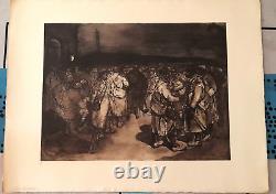 Theophile Alexandre STEINLEN Lithograph Signed On the Dock