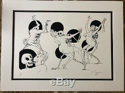 Tomi Ungerer Danse Macabre Rigor Mortis Unusual Erotic Signed Lithograph Numbered Ea