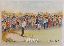Urban Huchet Golf La Foule Original Lithograph Signed And Numbered 153/500