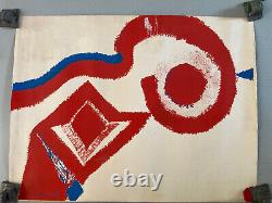 Very Beautiful Abstract Serigraphy Louis Teyssandier 1970 Art Abstraction Litho