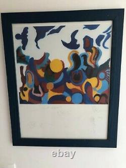 Very Beautiful Lithography Serge Reggiani Signed And Numbered 2/50 Of 2003