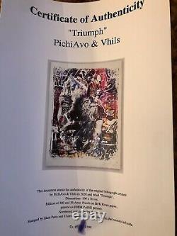 Vhils & Pichiavo Triumph Limited Ed Xx/300 7 Colors Screen Print Litho